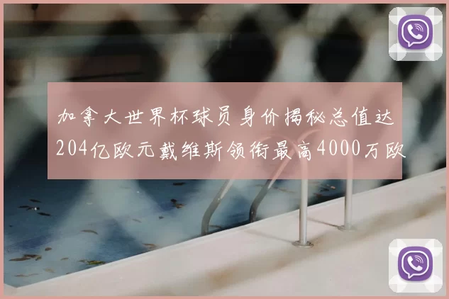 加拿大世界杯球员身价揭秘总值达204亿欧元戴维斯领衔最高4000万欧